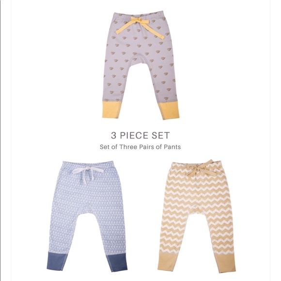 SET OF BABY UNISEX ORGANIC PANTS (3-PC SET) - Picture 2 of 8